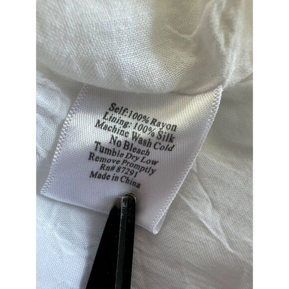 Johnny Was Women's Size Silk Lined White Tank Sundress Fairy Whimsy - Picture 2 of 5